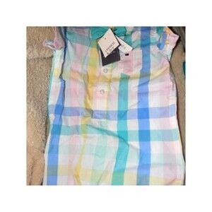 New Crown & Ivy one piece checked baby girls romper 12 months